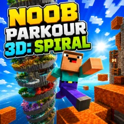 Noob Parkour 3D: Spiral - free online game