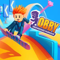 Play Obby Snowboard Race Parkour