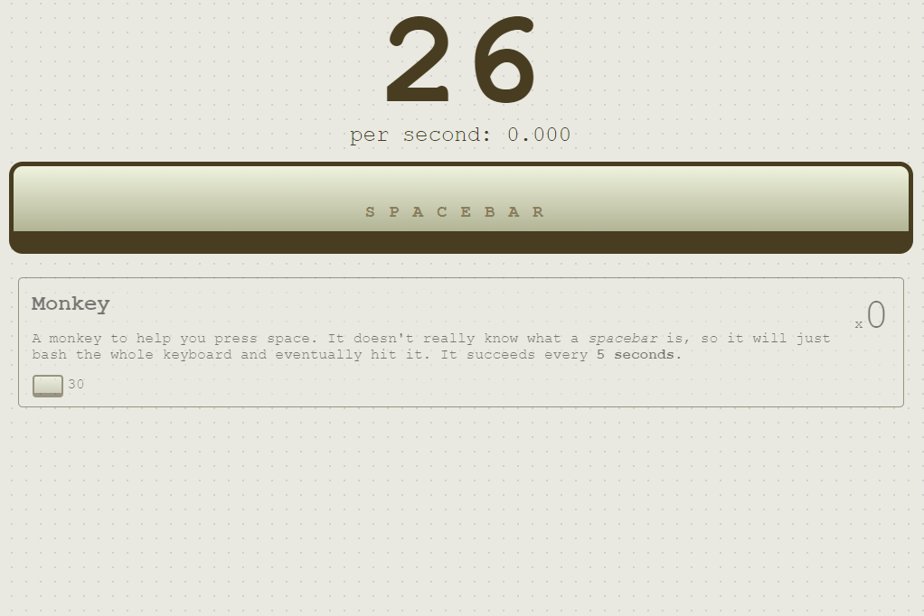 Spacebar Clicker - Play Spacebar Clicker On Cookie Clicker